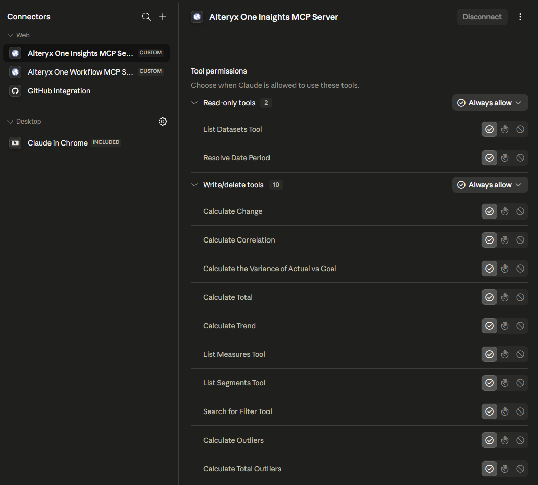 Available Tools of the Insights MCP Server